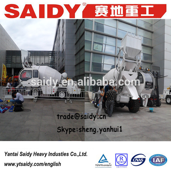 SAIDY SD4.0 Brand automatic feeding hydraulic cement mixer truck