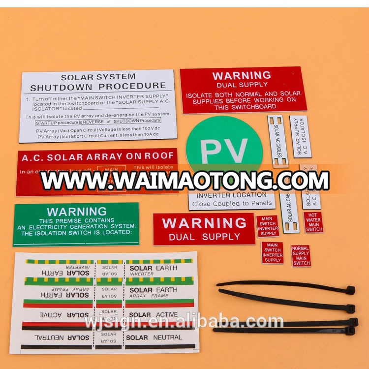 Outdoor Use High Quality Hot Seller Australian Solar Power System ABS Solar Label Kit