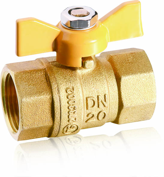 J10248 Brass Gas Ball Valve with Butterfly Hand,Male&Female Thread EN331 butterfly valves italy 1000wog ball valve butterfly