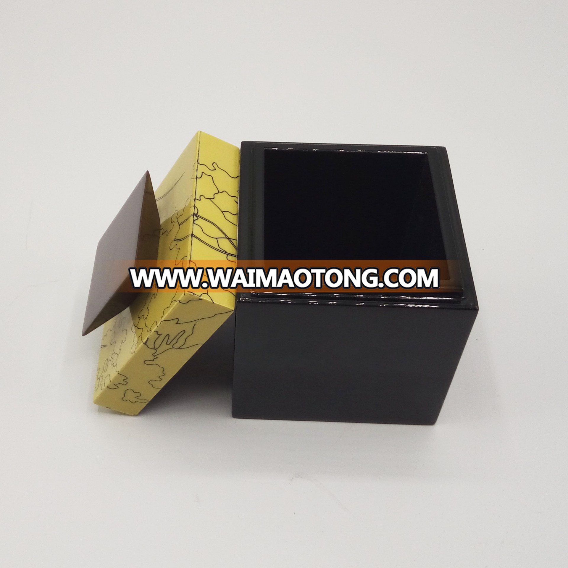 Hot and exquisite small and unique wooden goose yellow gift jewelry box