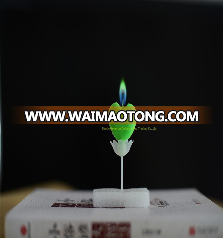 Green Flame Candle, The Heart-Shaped Candle For Celebration Party