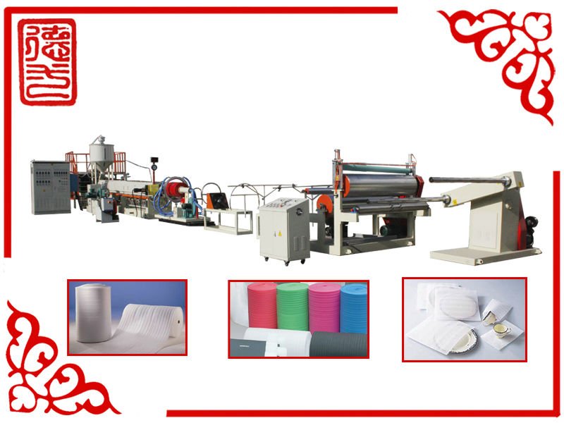 plastic machine expanded pe foam sheet extrusion line