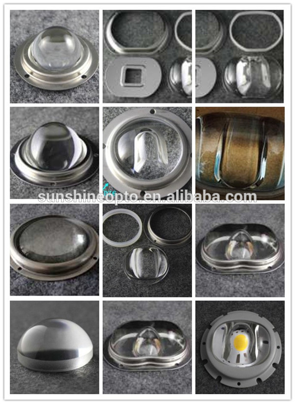 45 Degree Optical LED Lens With 78mm Diameter