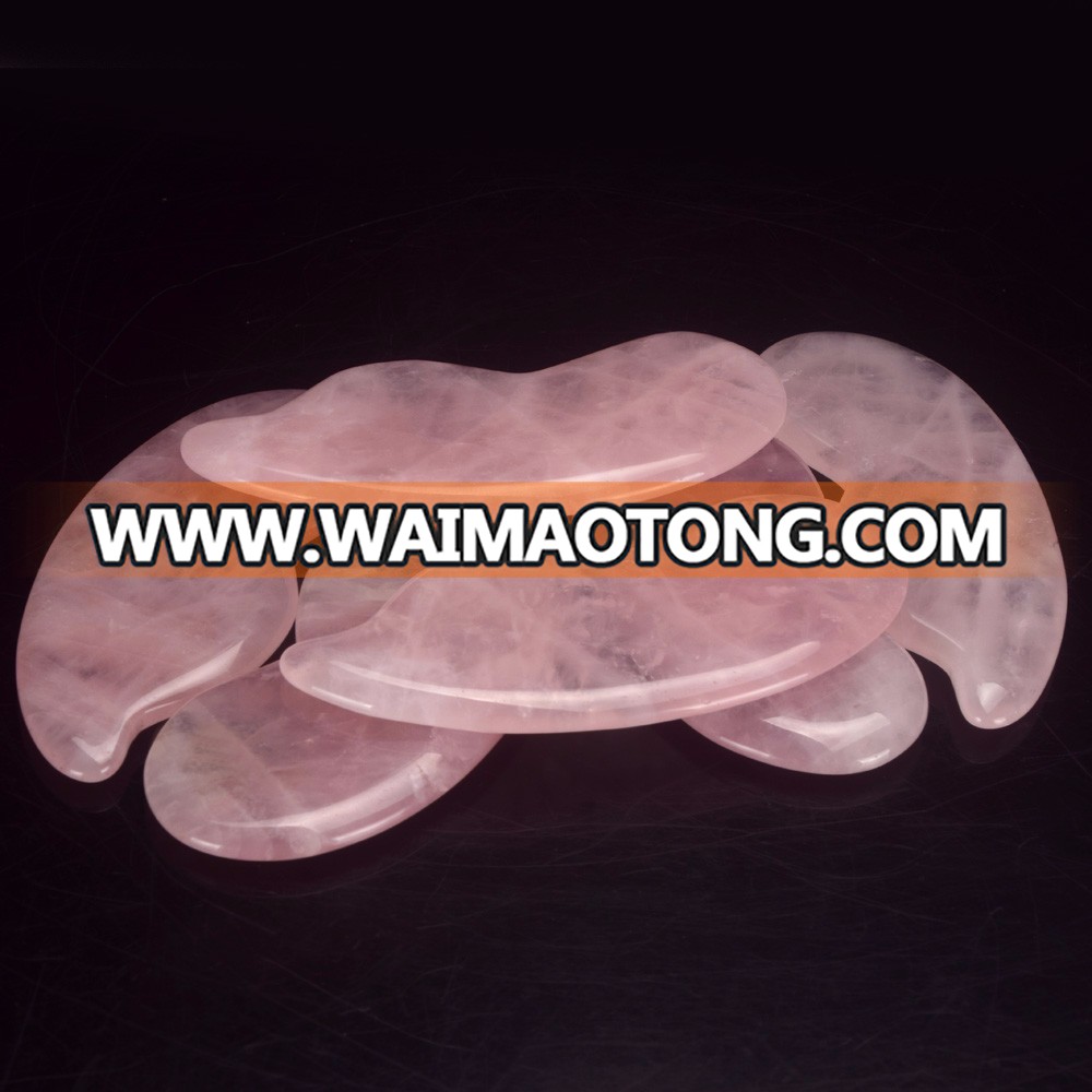 wholesale natural Rose quartz Gua Sha Board