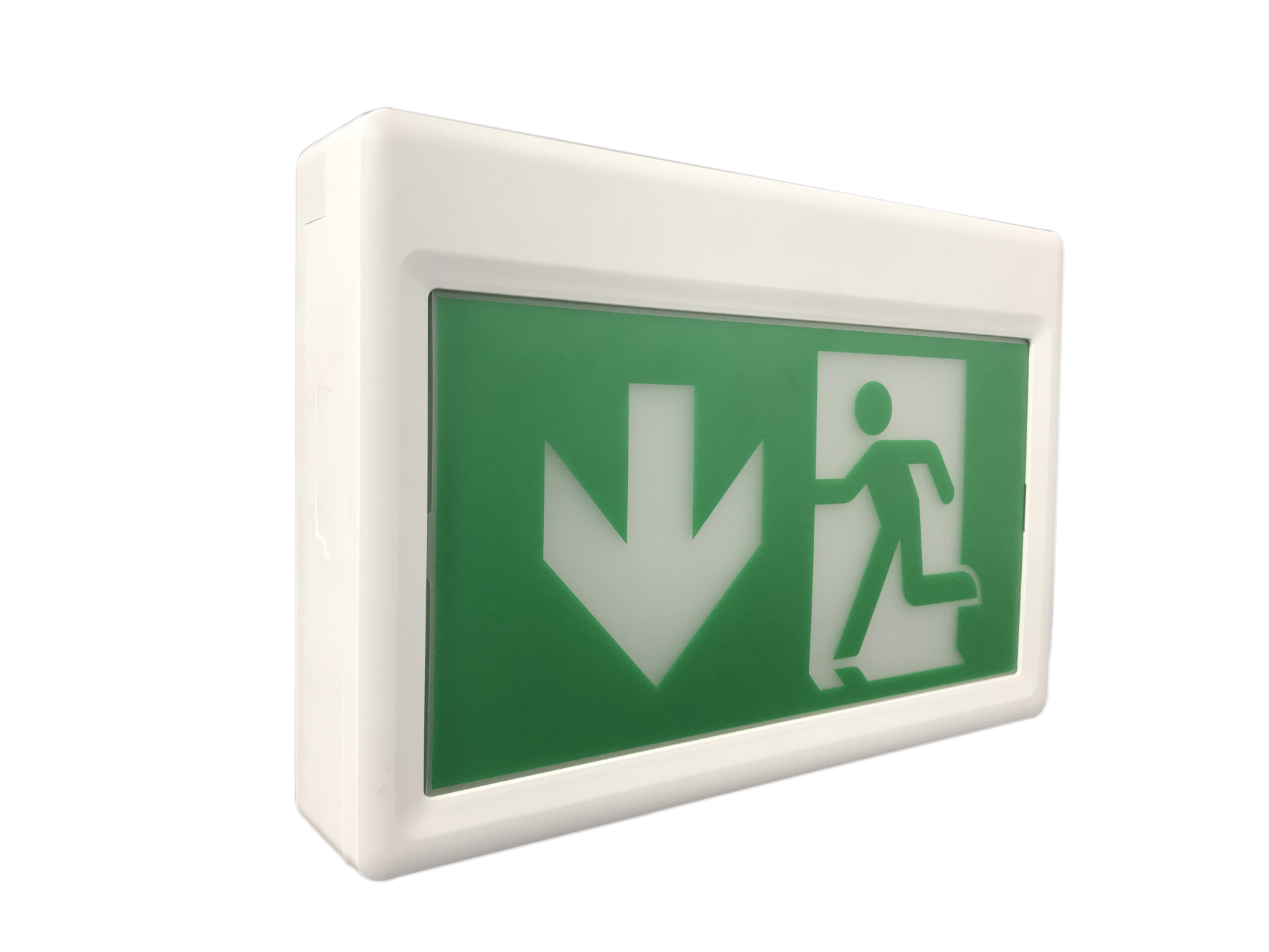 Emergency Acrylic Board Double Side Plate Hanging Safety Green Led Exit Sign With Light