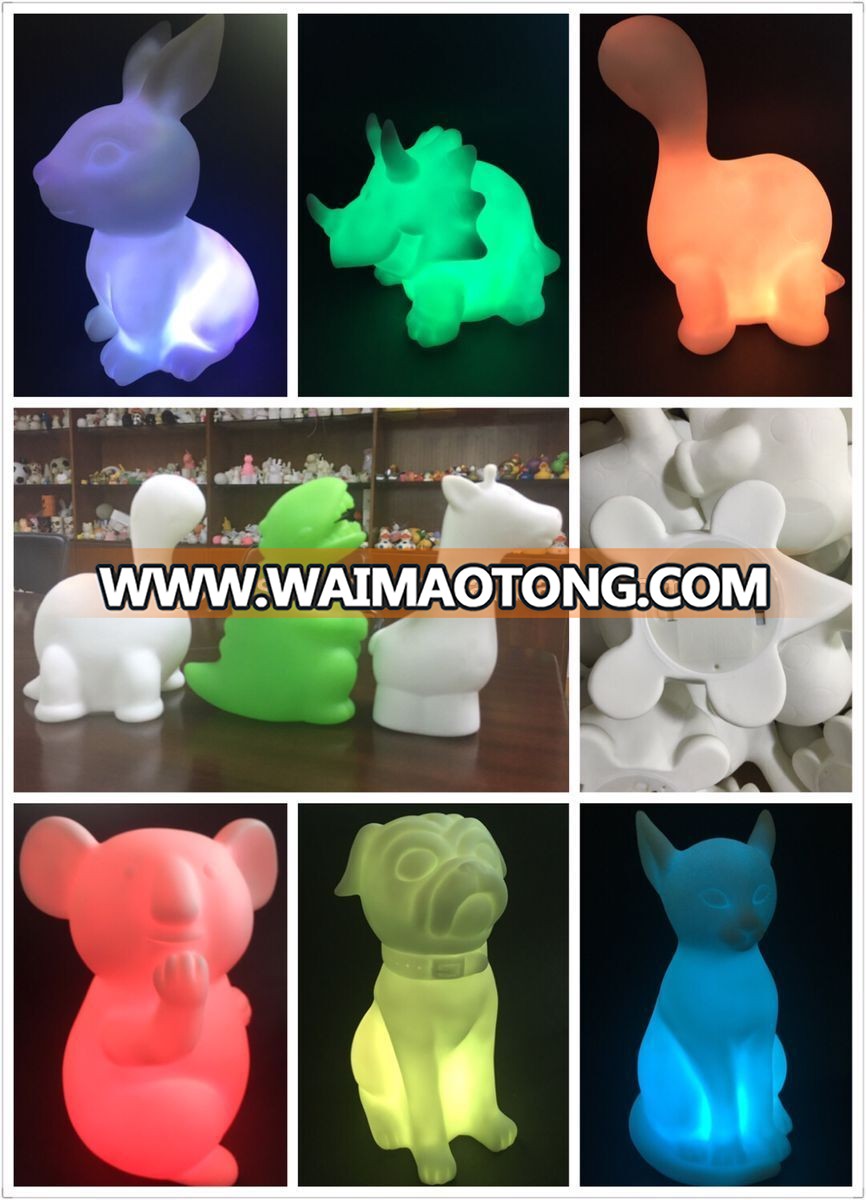 High quality 20cm 3AAA batteries LED easter party bunny kids lighting