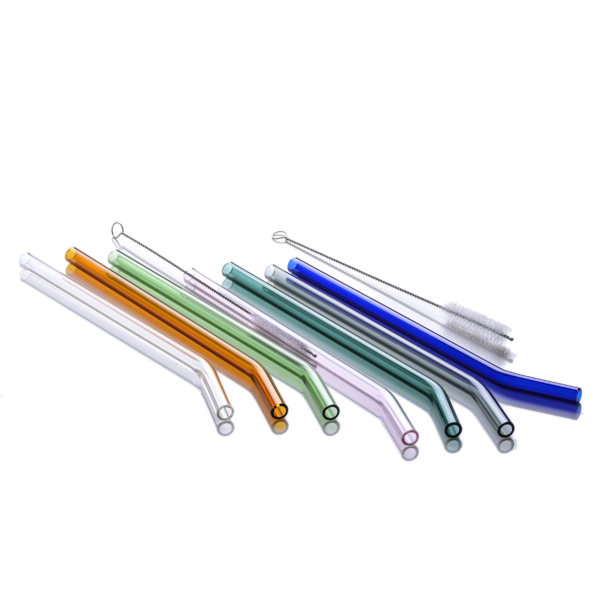 Handmade Borosilicate Straight Glass Straws Clear Glass Drinking Straws Colored