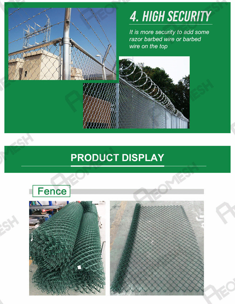 Made in Guangzhou Professional Factory Razor wire and Barbed wire V-top Chain link fence