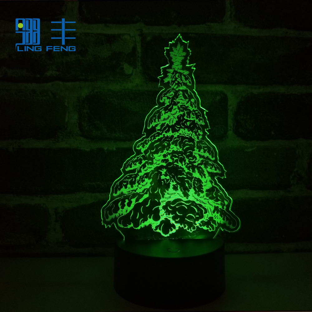 why order China 3d effect illusion led Christmas decoration night light