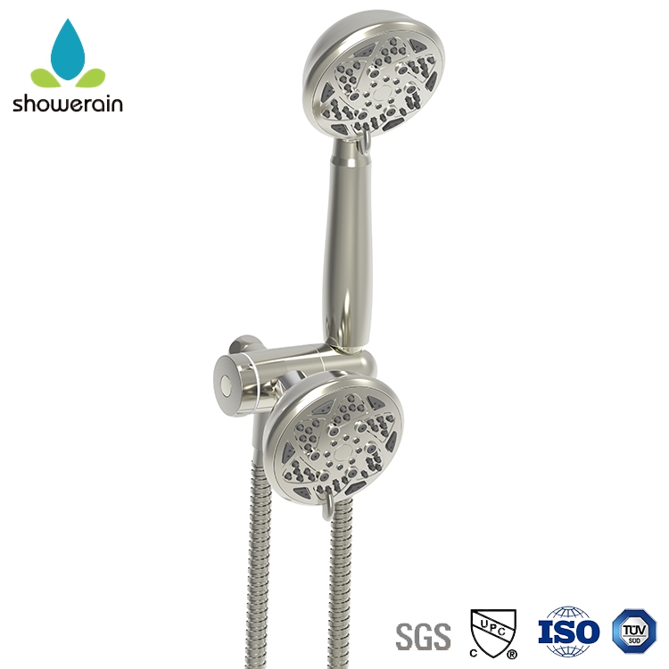 Silver Bathroom ABS Head Hand Shower Set