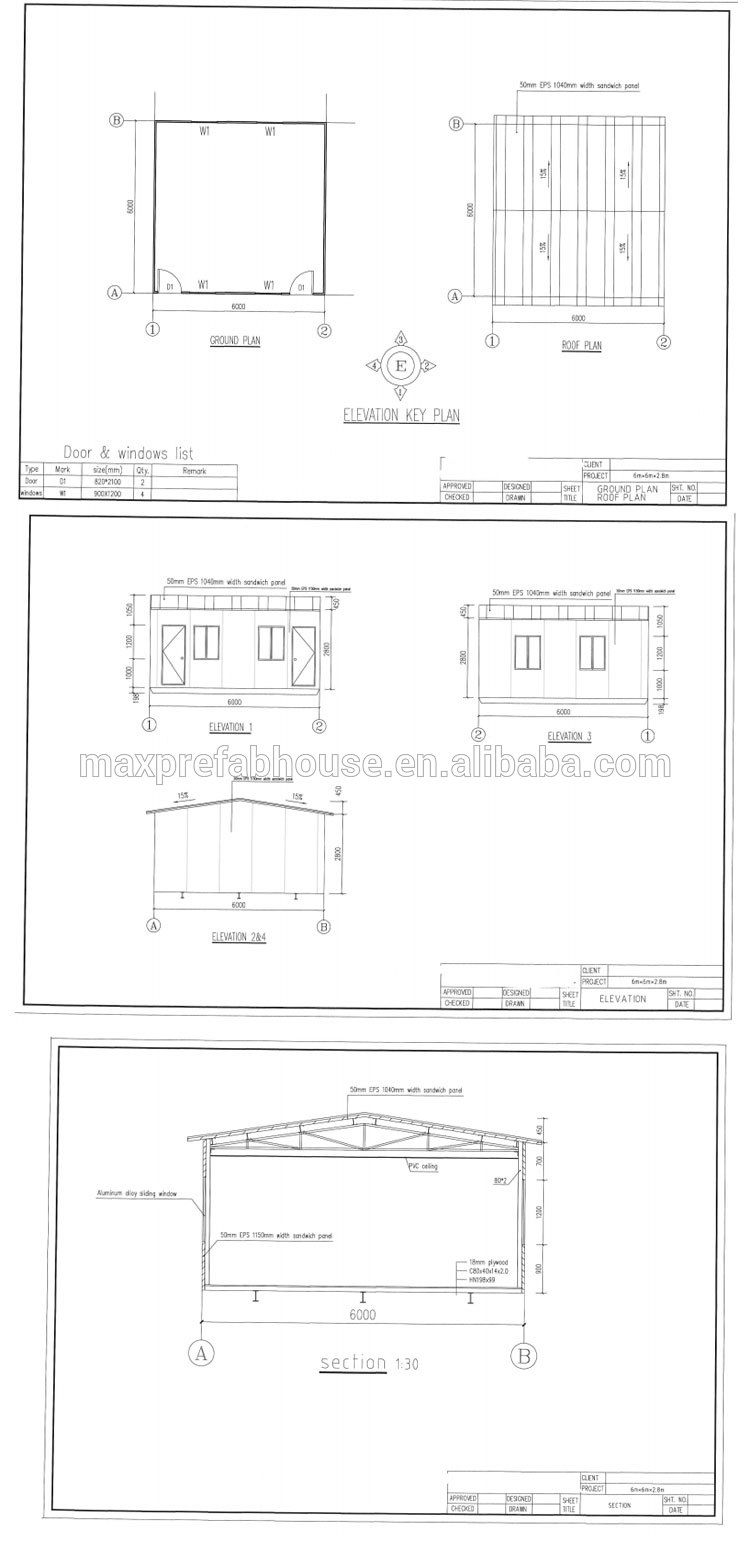 Light steel structure portable house/prefab house