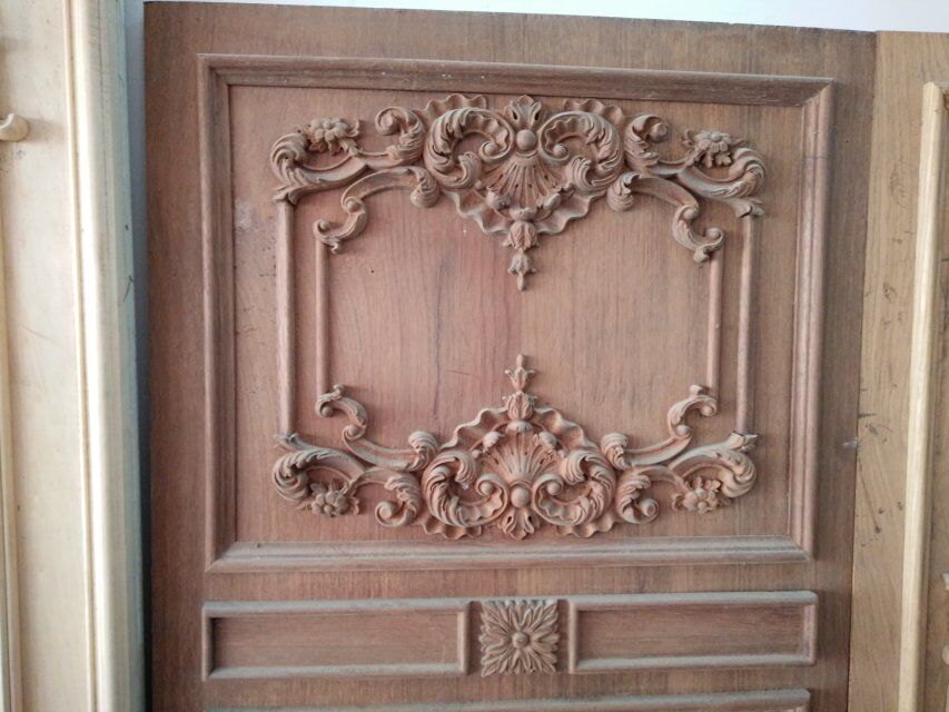 solid wood hand carved wood applique and wood