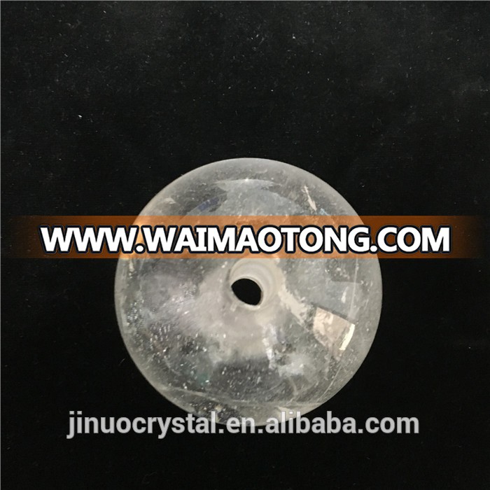 Wholesale Natural quartz crystal ball with holes for home decoration crystal balls with holes chandeliers