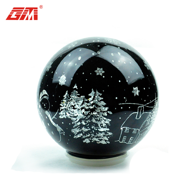 Glass fashion home ball black China magic christmas decoration