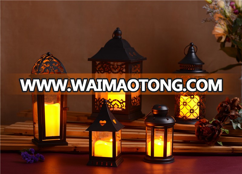 Wedding decorative wax LED taper candle with yellow flameless