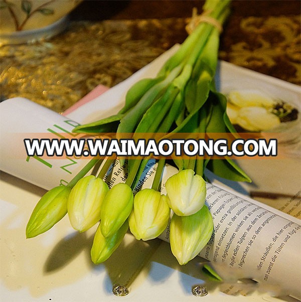 Hot sale real touch artificial tulip bouquet for home decoration