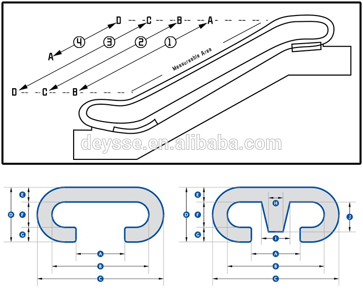 Escalator accessories black 8040fxwn 8040fwnx handrail for hyun dai