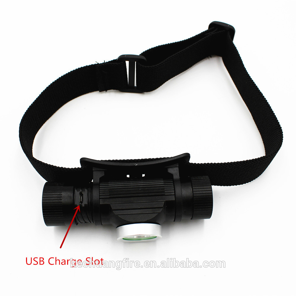 Factory Rechargeable Aluminum Alloy 1200lm Super Bright LED Headlamp With 18650 lion battery