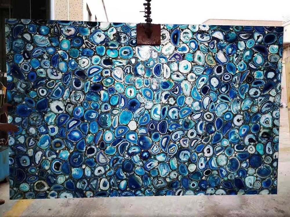 Blue onyx agate stone, Blue agate stone slab