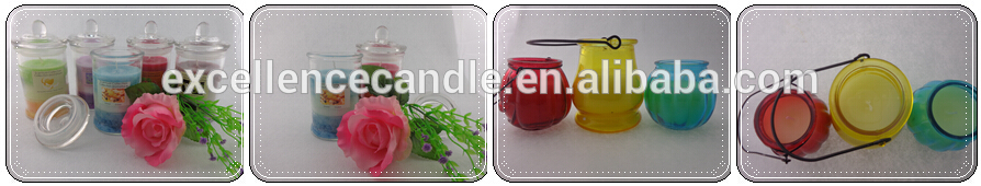 scented art glass jar candle / glass candle with lid with scent