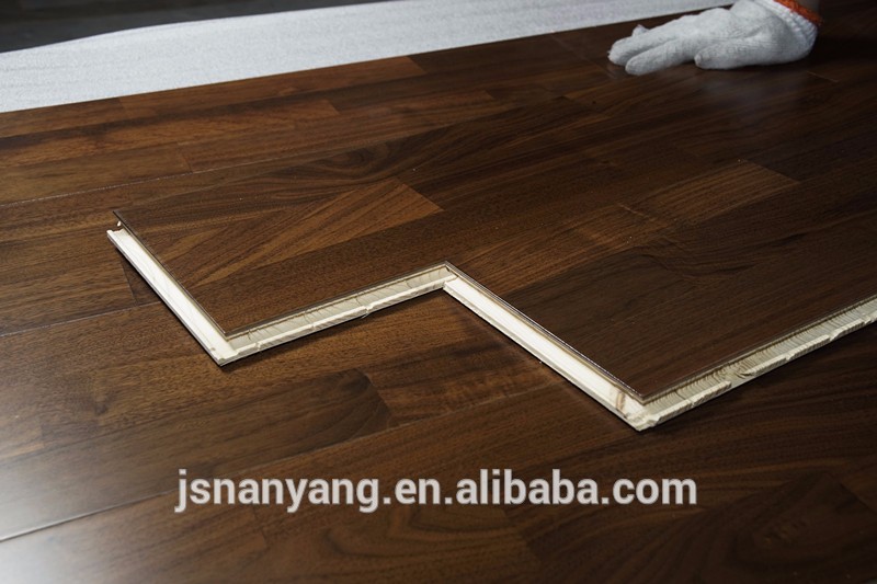 Natural color American walnut 3 layer 3 stripes industrial parquet flooring