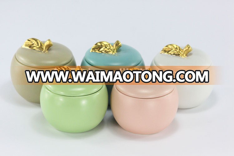 empty ceramic candle jar for luxury decorative scent candle