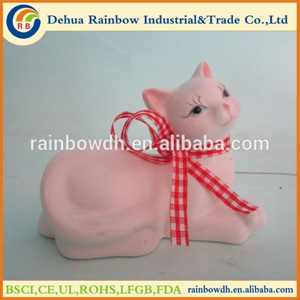 hot selling white ceramic cat figurines