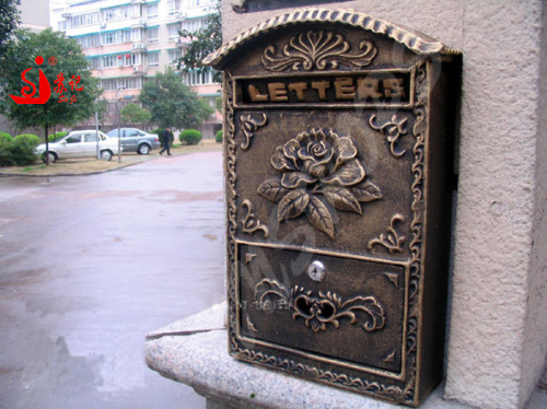 iron copper retro classic mailbox