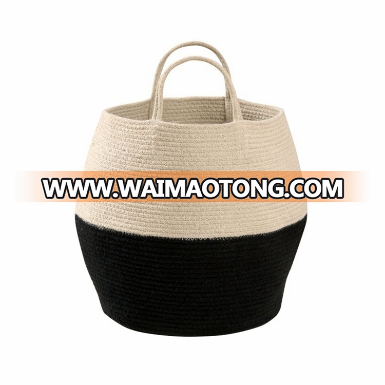 Hot Sale Extra Large Bedroom Cotton Rope Storage Basket