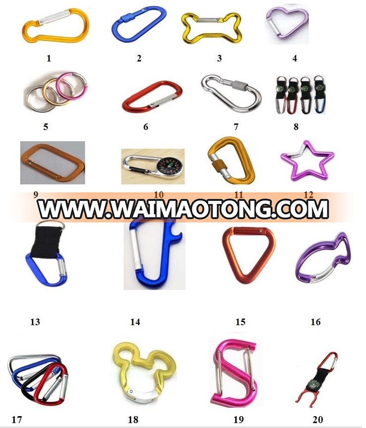 HXY China Wholesale Eco-friendly Nickel Plating Promotion Dull Silver Snap Hook Metal Carabiner Clips