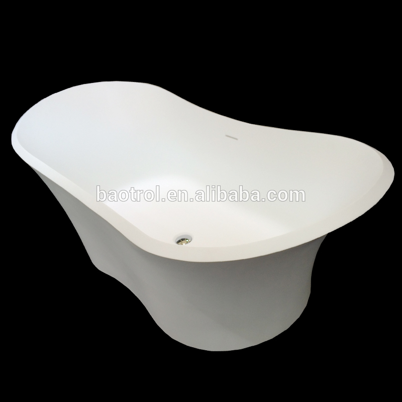 High quality hotel bathroom furniture composite stone solid surface bathtub