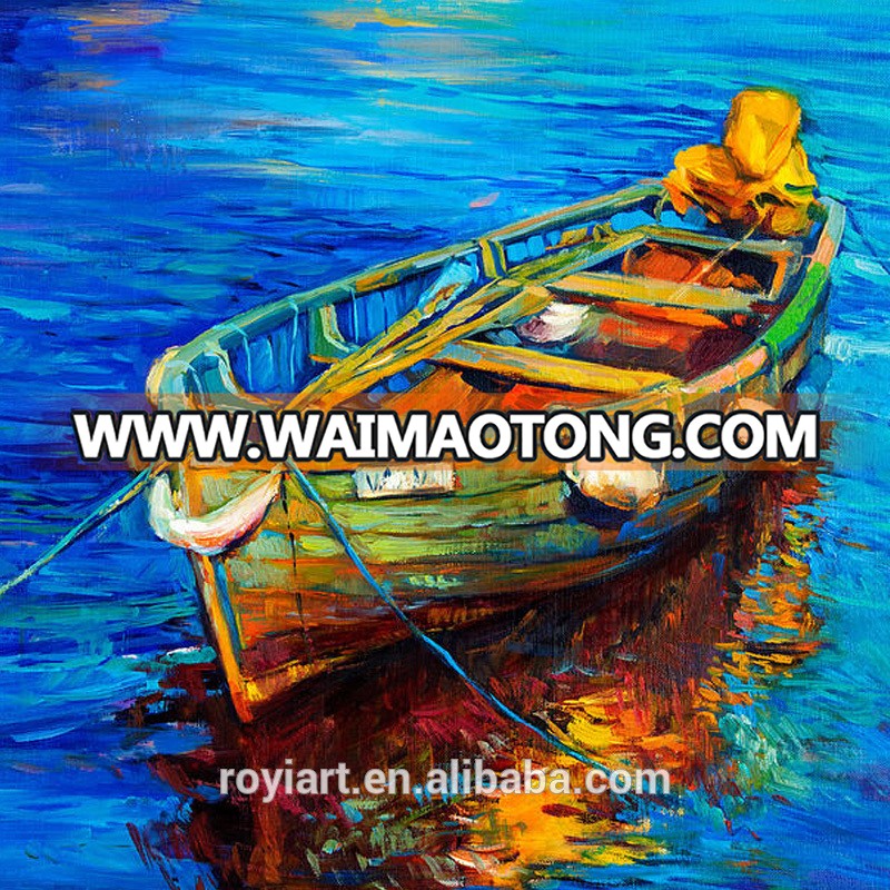 Handmade Thick strokes abstract boat knife oil painting on canvas popular sell good price