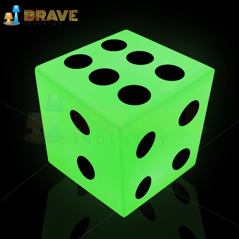 RGB Colorful Sitting Cube Waterproof Toy for Paty Decoration LED Dice