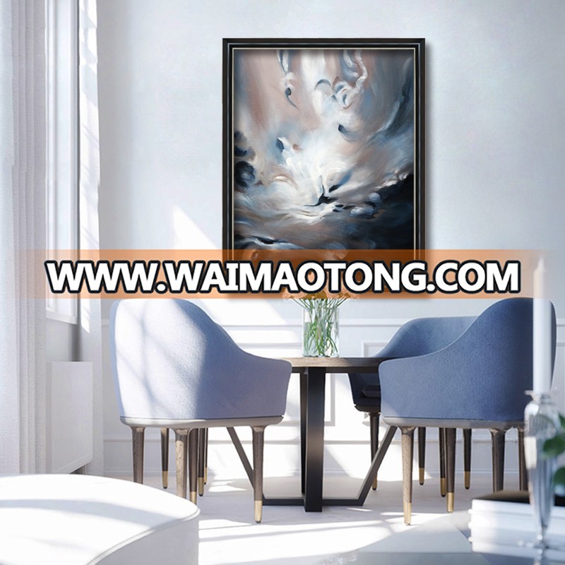 Hand painted drawn Oil painting starry sky picture with european style frames moulding