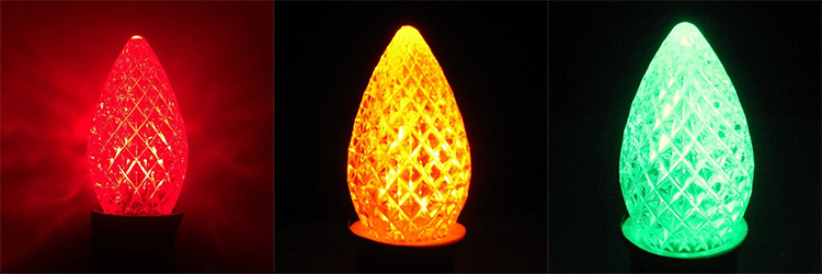 Dimmable Faceted Replacement Bulb C7 LED Christmas Light Bulb