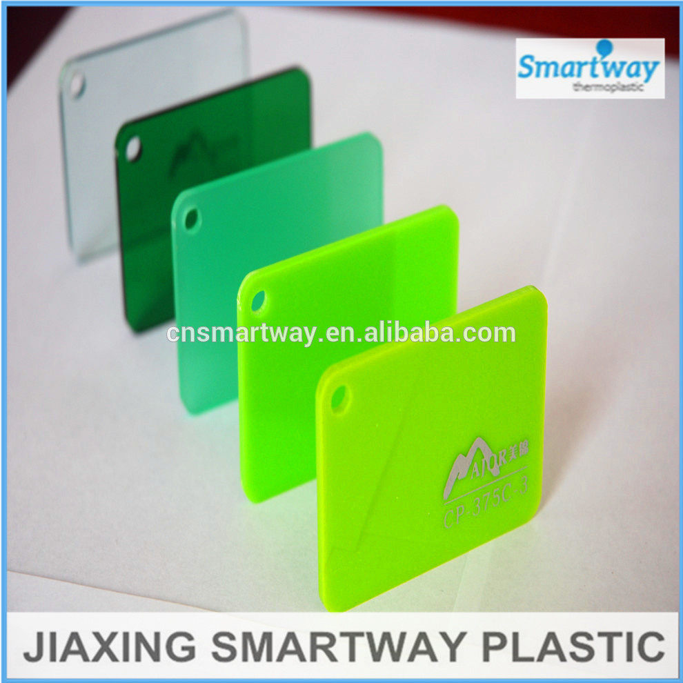 transparent plastic , colored acrylic sheets cut to size