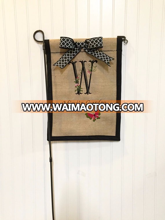 New arrival 2016 burlap garden decoration flag