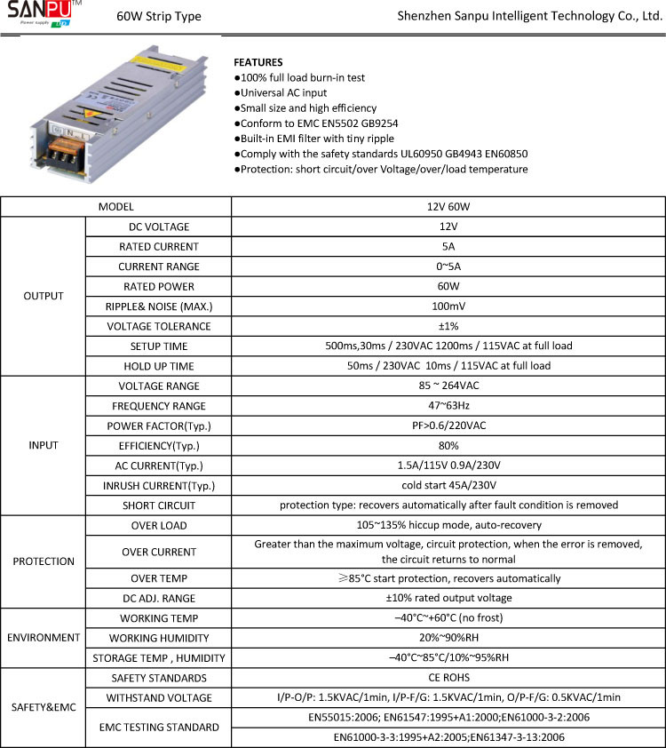 5v 12v 24v 36v 48v switch power supply 240v ac led power supply 12v 5a, 5v 12a 60w PSU