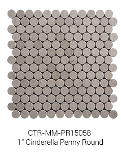 The Wholesale Price Polished Marble Stone Penny Round Mosaic Tiles