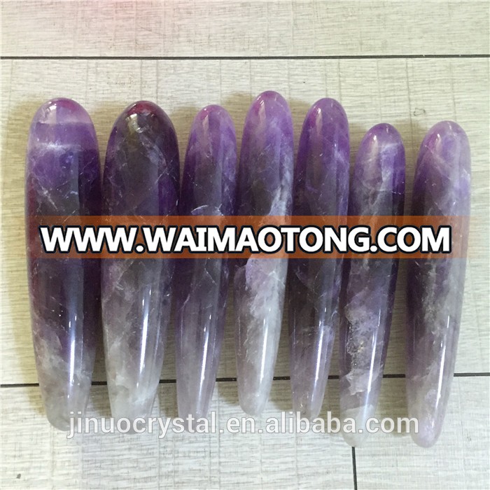 High quality sexy rose quartz crystal massage wands crystal dildo for women