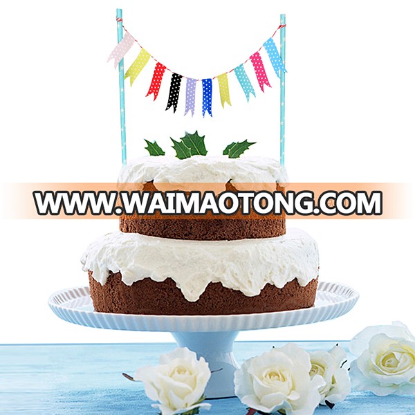 Eco-friendly custom designs birthday party cake banner decorations