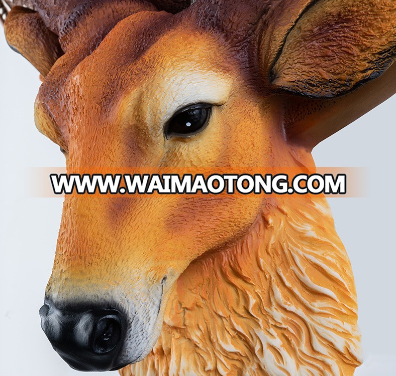 Europe fashion resin deer head luxury decorative wall clock for home decoration