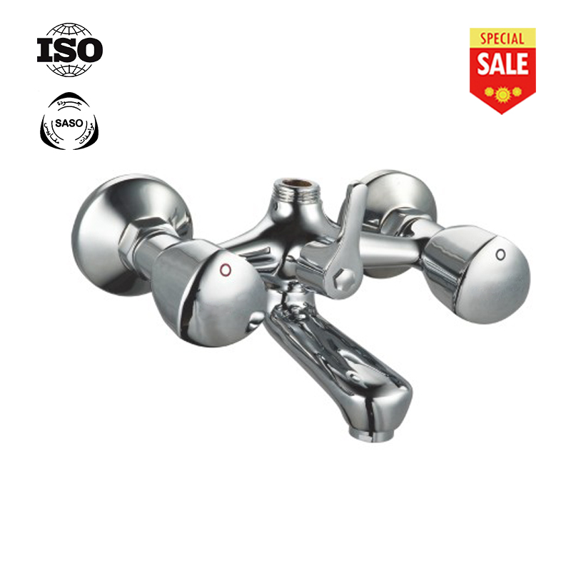 SASO European style triple handles Wall Mounted Bath Shower Mixer water Tap