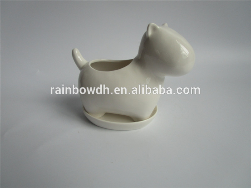 Wholesale ceramic animal flower pots for home decor