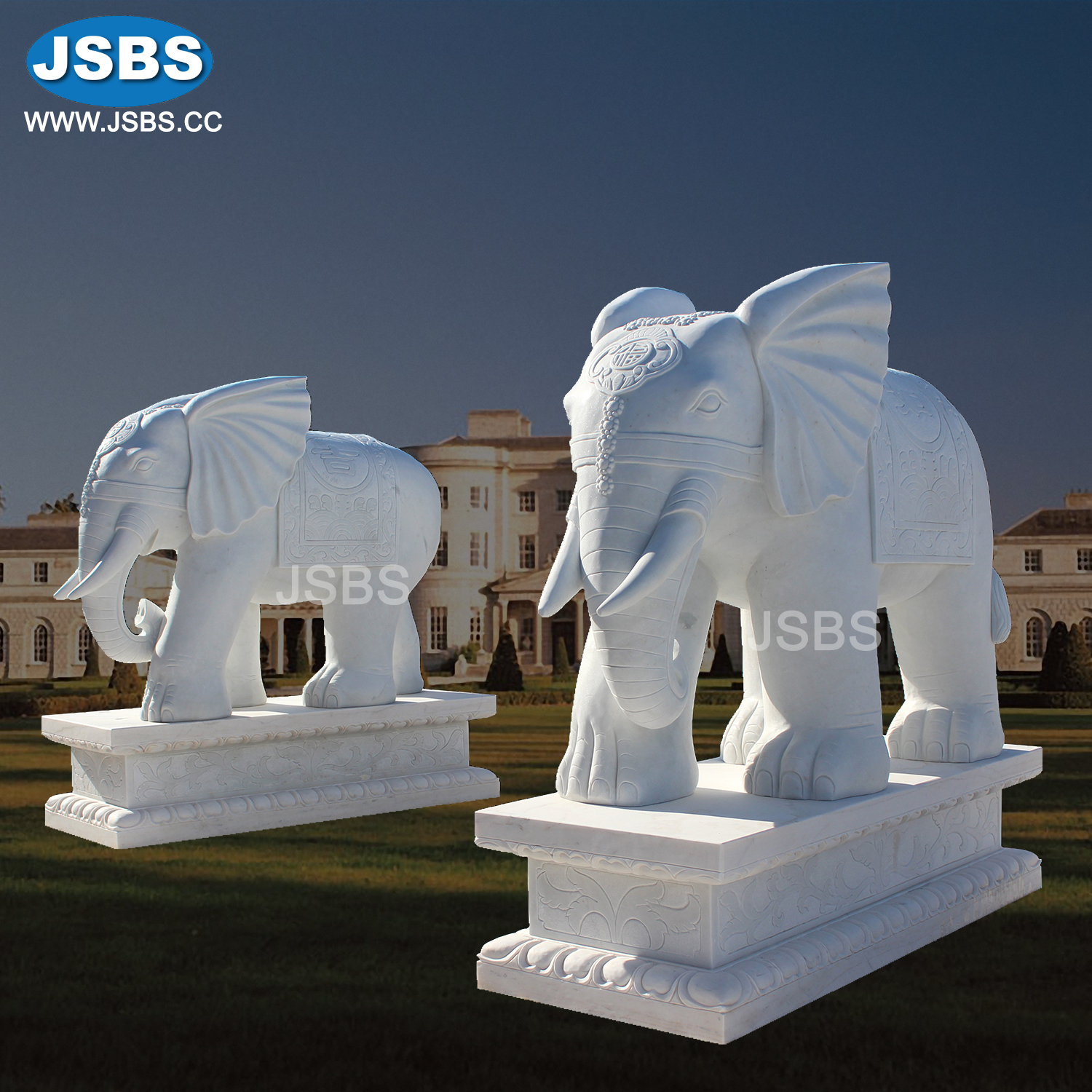 custom designed stone carved large elephant statue