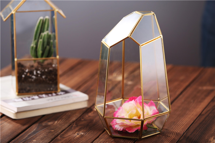 Wholesale Rectangle Shape Glass Geometric Terrarium