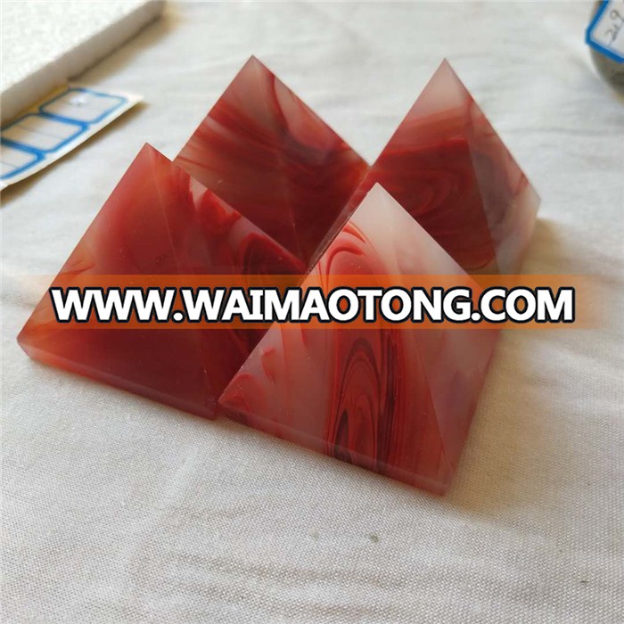 Natural red agate Pyramid