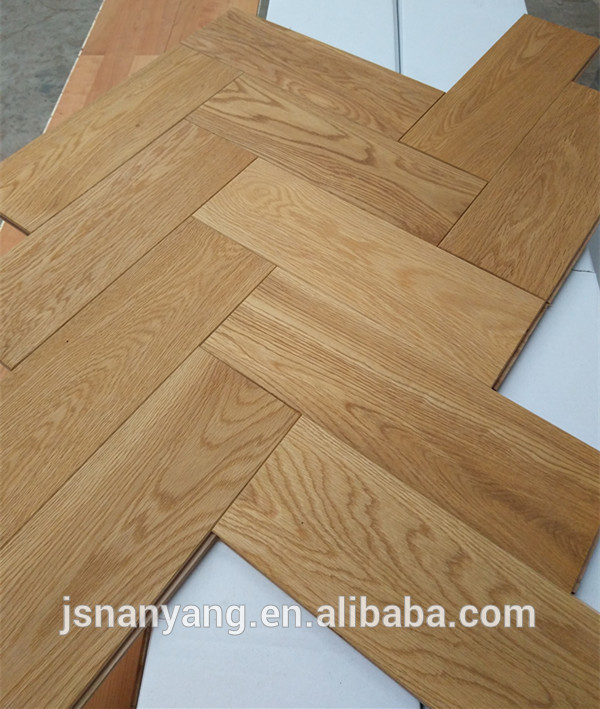 Natural oiled oak fishbone wood floorinng