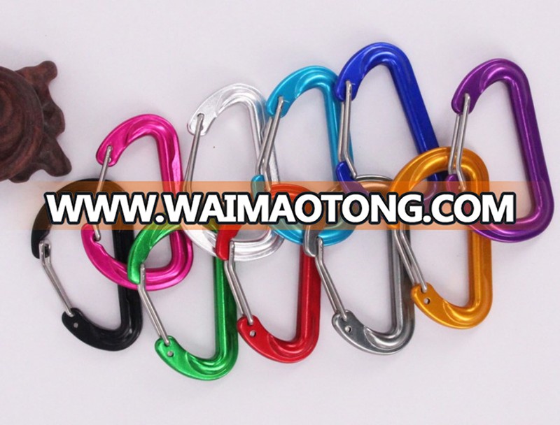 HXY Very Popular Metal Hiking Carabiner Hook Aluminum Wire Gate For Camping