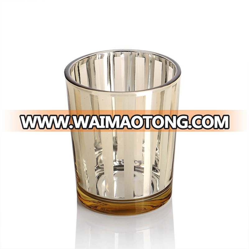 Chinese factory elegent electric gold candle holders wholesale in dining table